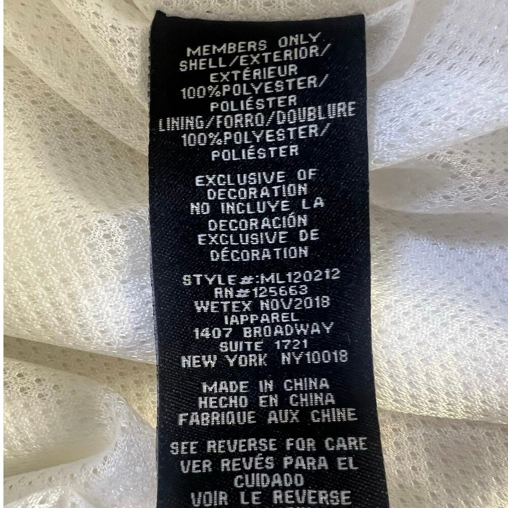 Members Only White Black Windbreaker Jacket XS Quarter Zip Hooded Pullover - Picture 11 of 14